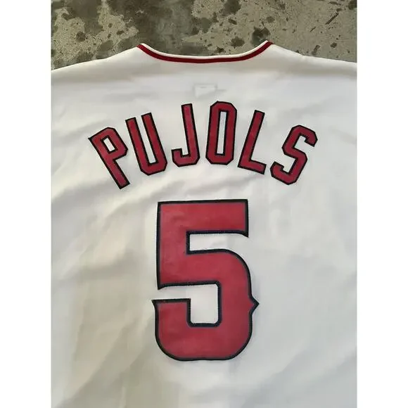 Authentic Majestic MLB Anaheim Angels Albert Pujols Baseball Jersey Size Men XL‎ - Picture 5 of 8